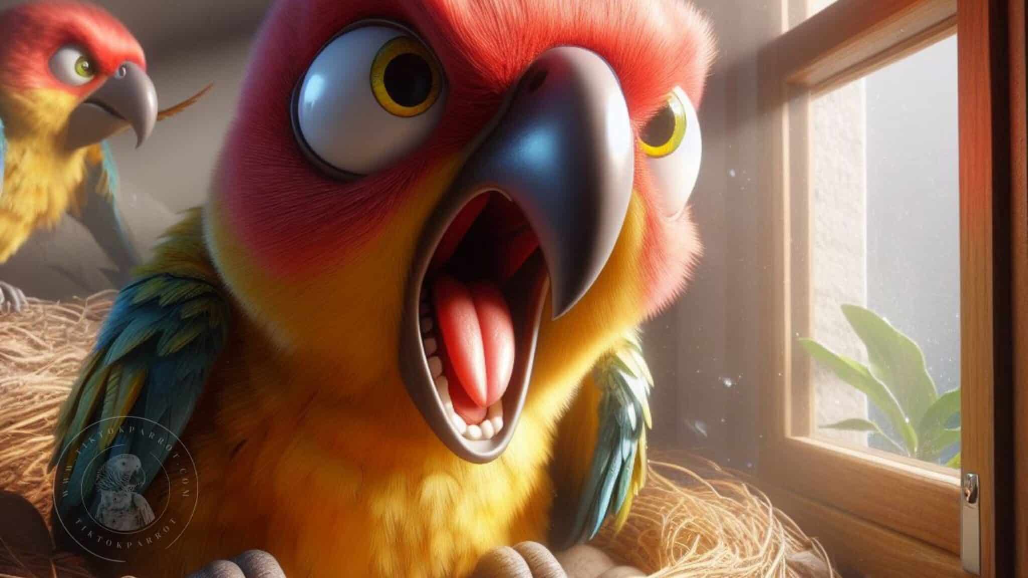 Female Parrot Nesting Behavior